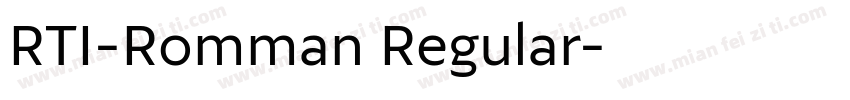 RTI-Romman Regular字体转换
